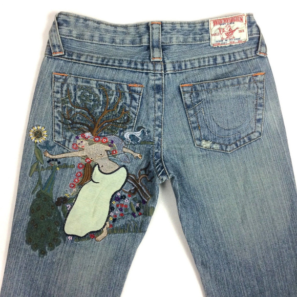 true religion embroidered jeans